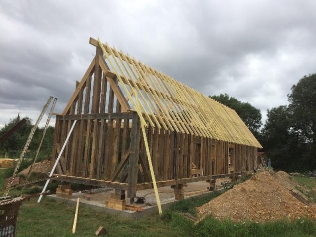 Construction d'une maison en colombage à Bourg Achard (27)