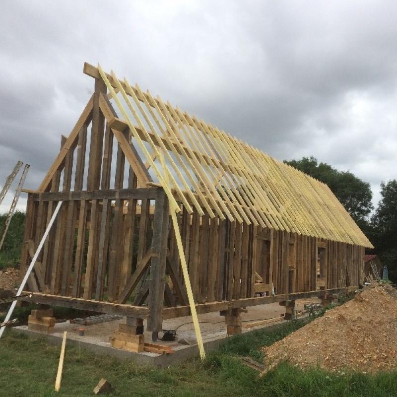 Construction d'une maison en colombage à Bourg Achard (27)