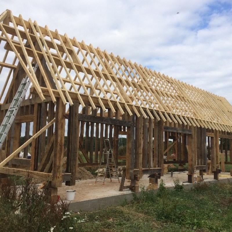 Construction d'une maison en colombage à Bourg Achard (27)